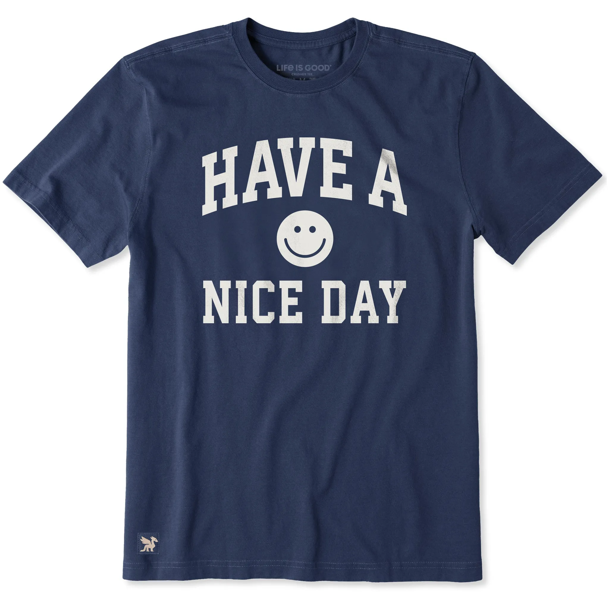 Men's Have a Nice Day Arch Short Sleeve Crusher Tee sold by Life is Good