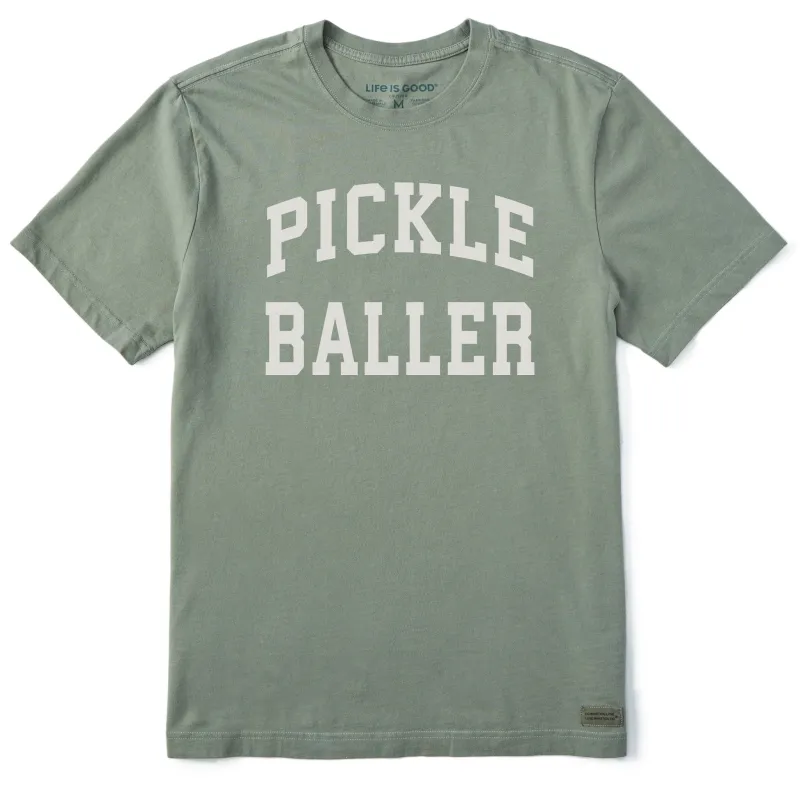 Men's Pickle Baller Arch Short Sleeve Crusher Tee sold by Life is Good