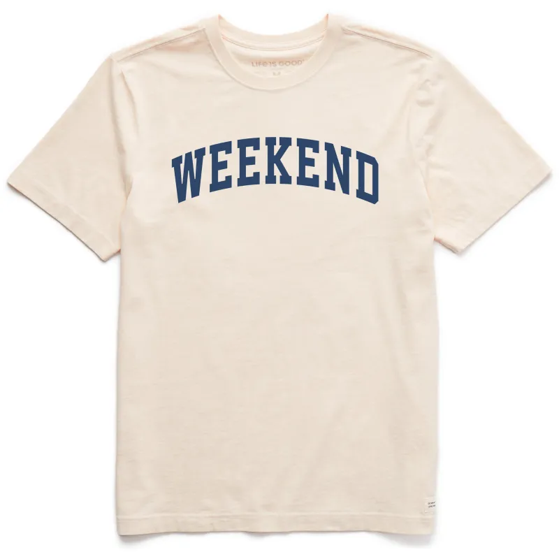 Men's Weekend Arch Short Sleeve Crusher Tee sold by Life is Good