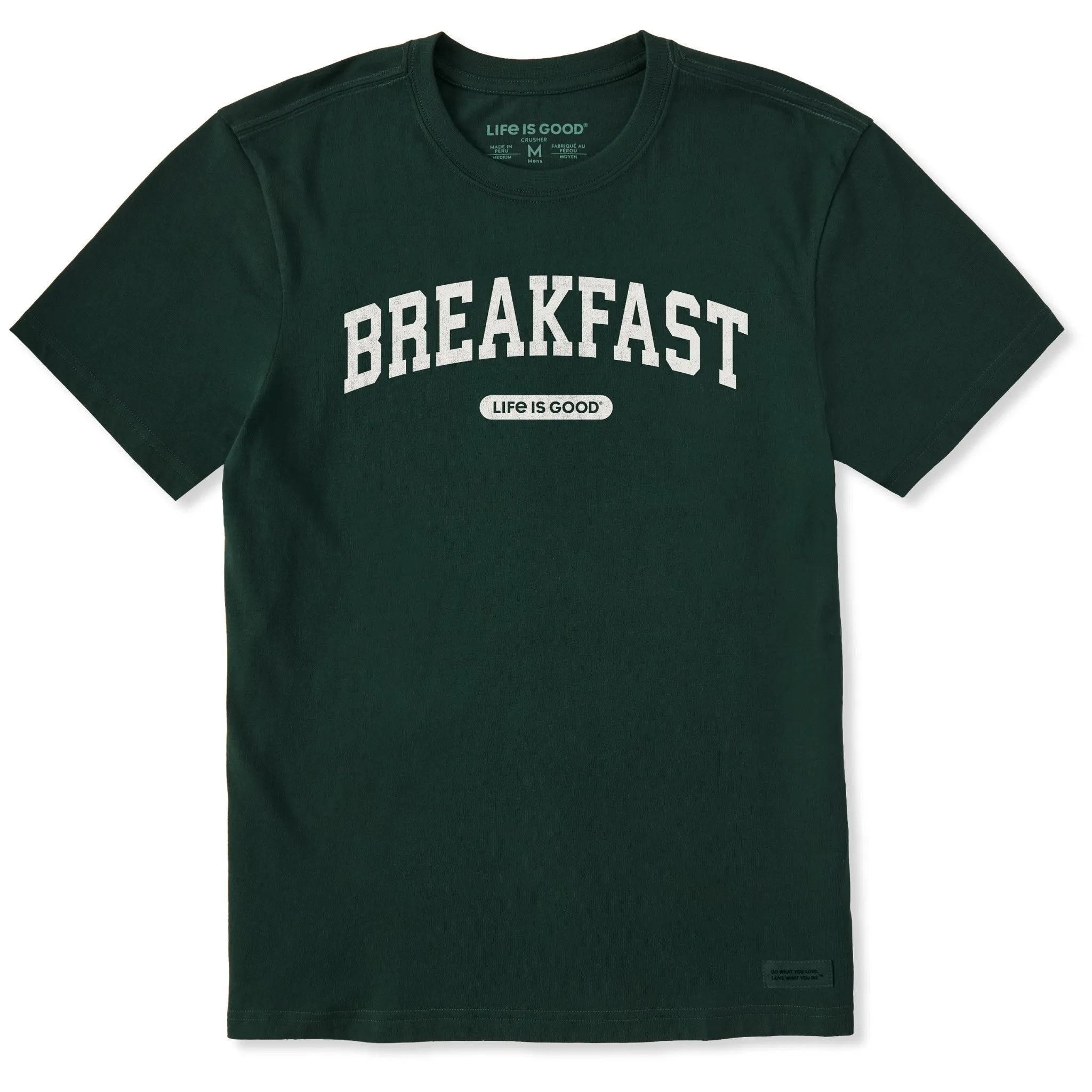 Men's Breakfast Arch Short Sleeve Crusher Tee sold by Life is Good