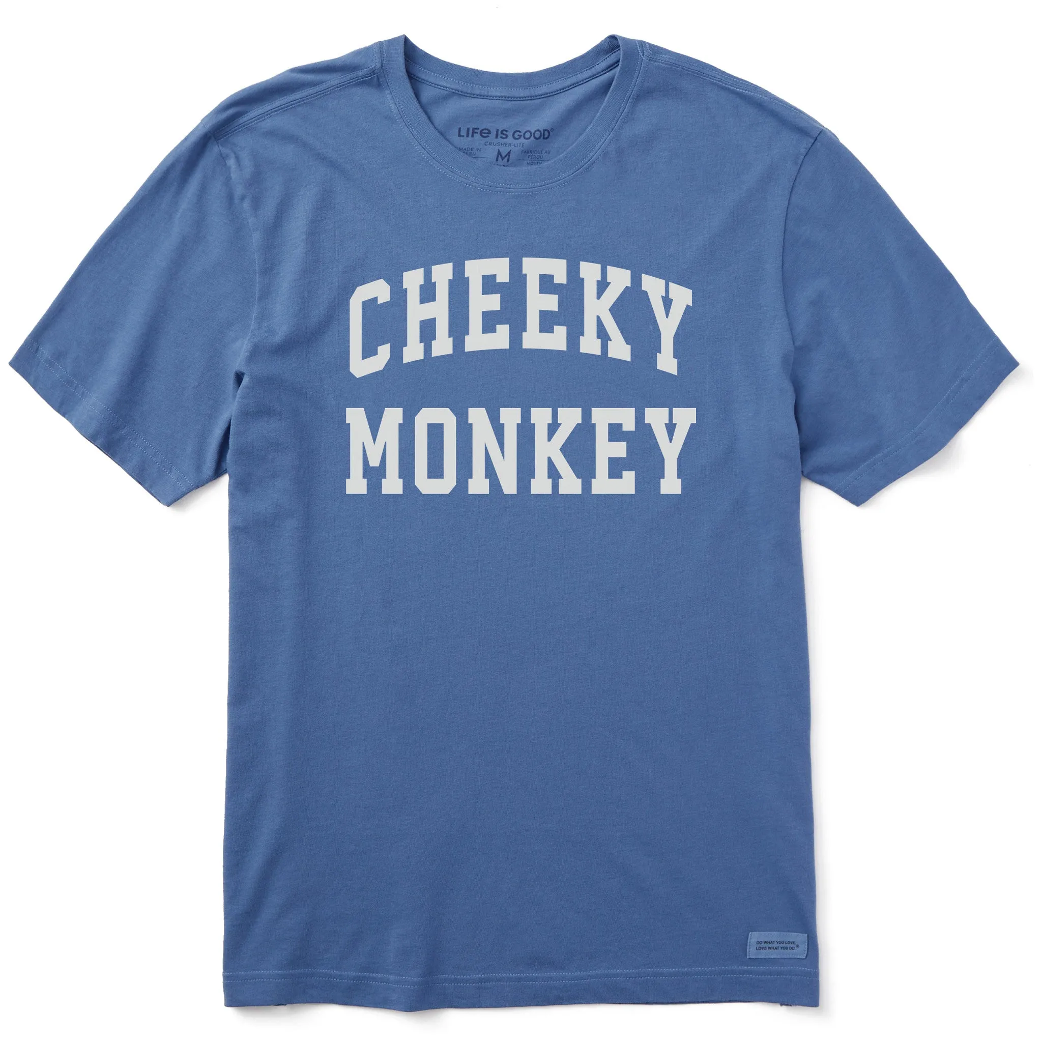 Men's Cheeky Monkey Arch Short Sleeve Crusher Tee sold by Life is Good