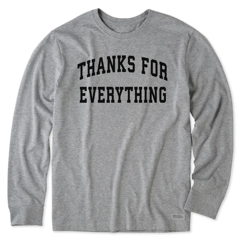 Men's Thanks for Everything Arch Long Sleeve Crusher Tee made by Life is Good