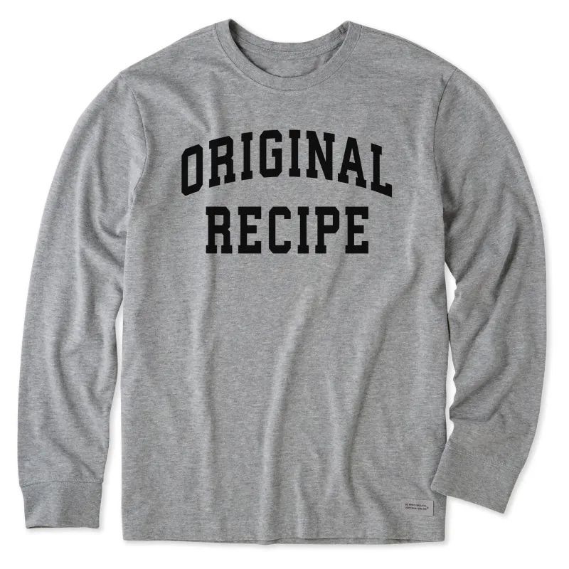 Men's Original Recipe Arch Long Sleeve Crusher Tee sold by Life is Good