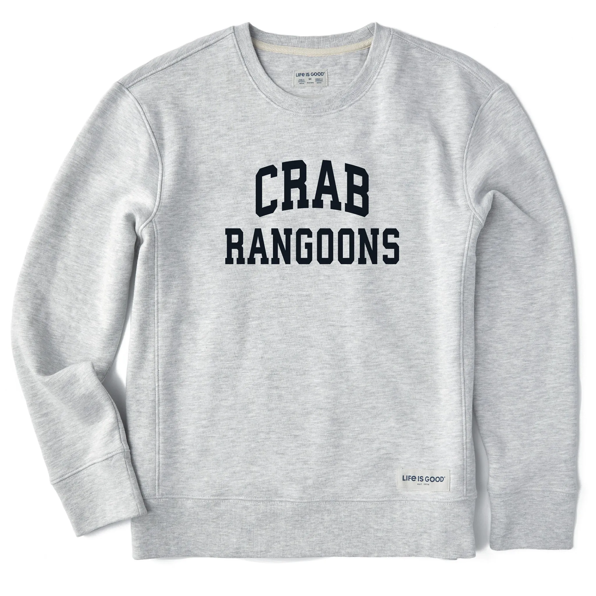 Women's Crab Rangoons Arch Simply True Fleece Crew sold by Life is Good