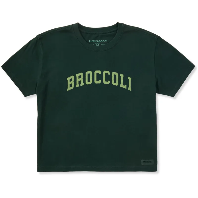Women's Broccoli Arch Short Sleeve Crusher Boxy Tee sold by Life is Good