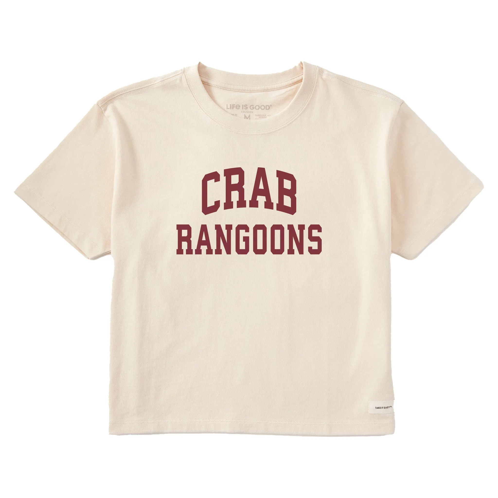 Women's Crab Rangoons Arch Short Sleeve Crusher Boxy Tee sold by Life is Good