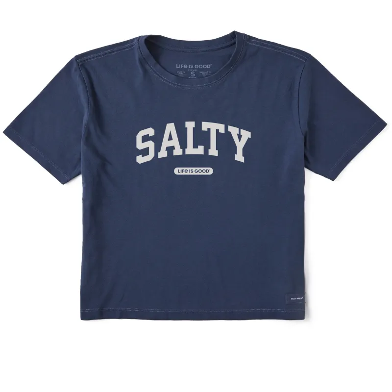 Women's Salty Arch Short Sleeve Crusher Boxy Tee sold by Life is Good