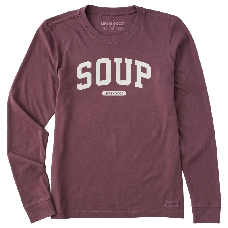 Women's Soup Arch Long Sleeve Crusher Tee sold by Life is Good