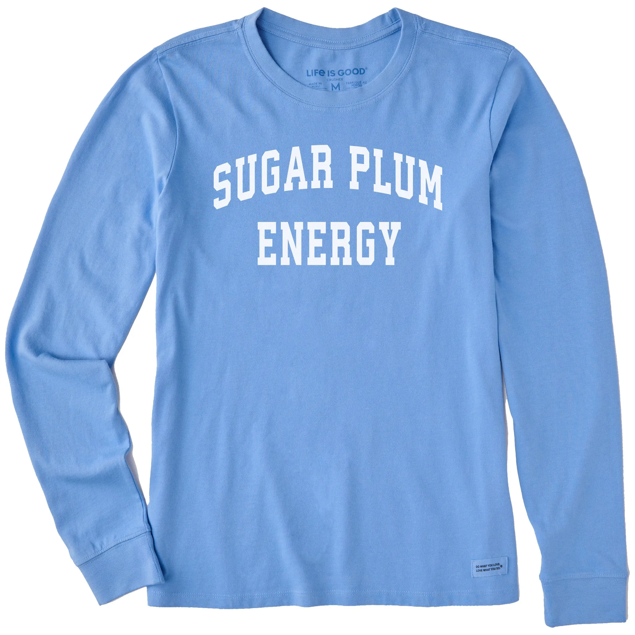Women's Sugar Plum Energy Arch Long Sleeve Crusher Tee sold by Life is Good