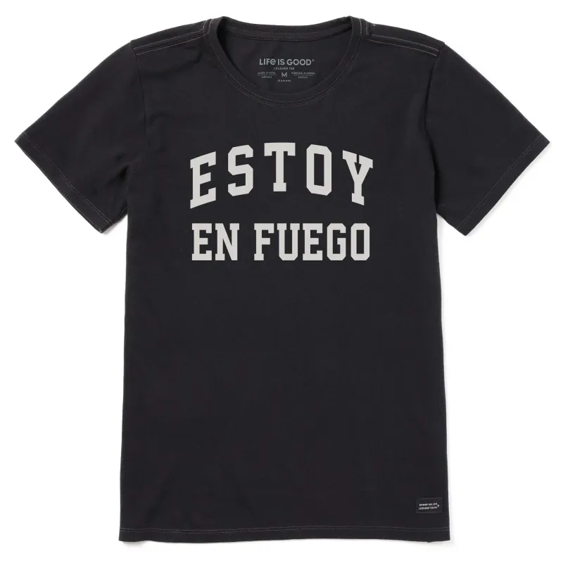Women's Estoy En Fuego Arch Short Sleeve Crusher Tee sold by Life is Good