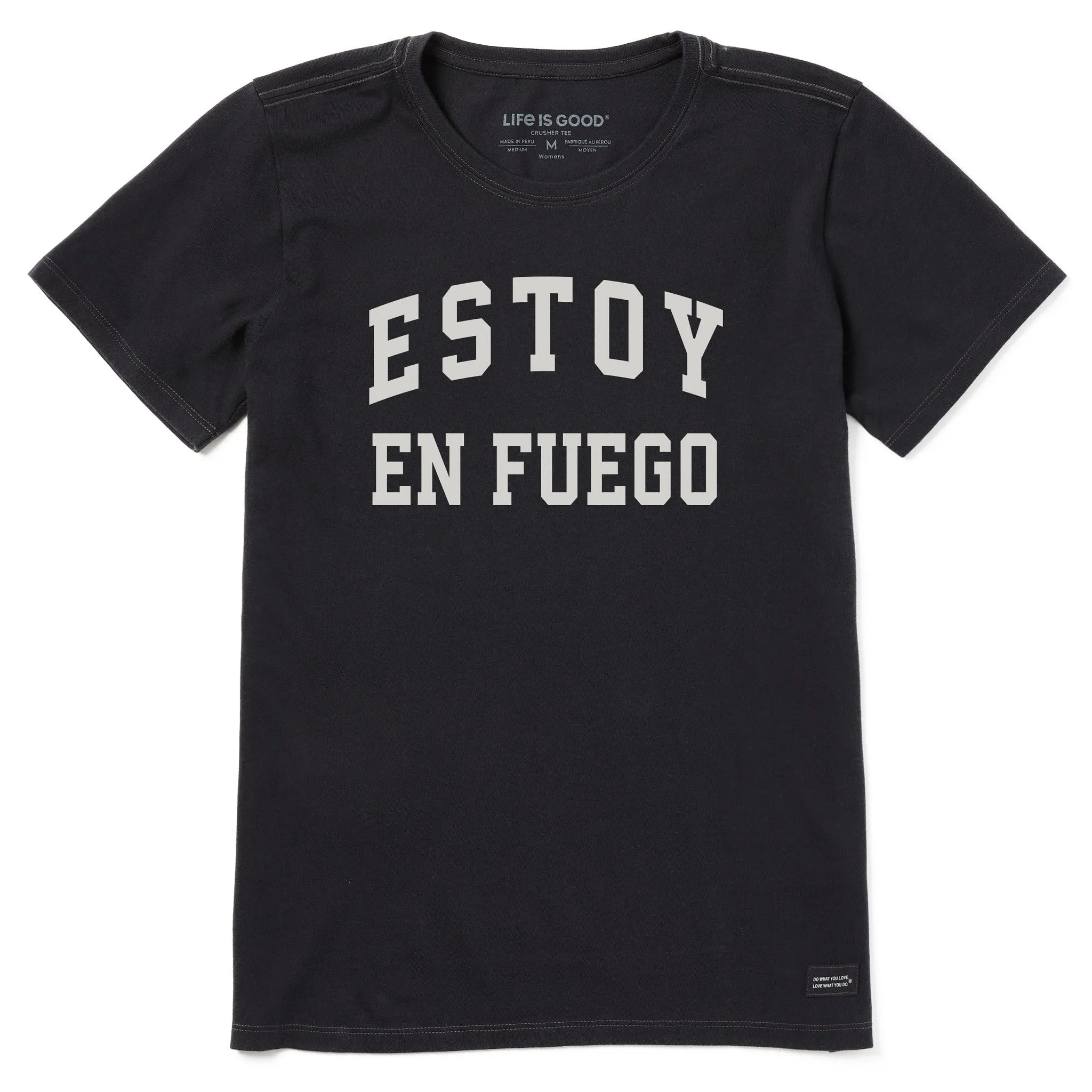 Women's Estoy En Fuego Arch Short Sleeve Crusher Tee sold by Life is Good