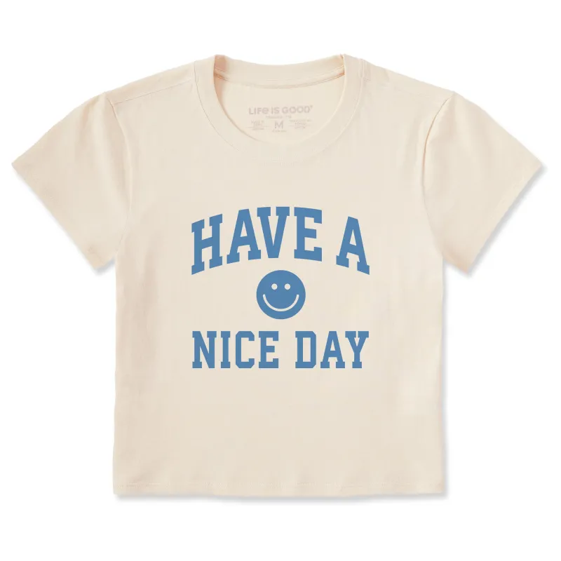 Women's Have a Nice Day Arch Crusher-LITE Shrunken Tee sold by Life is Good