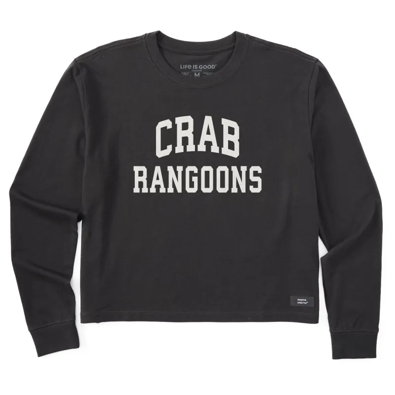Women's Crab Rangoons Arch Long Sleeve Crusher Boxy Tee sold by Life is Good