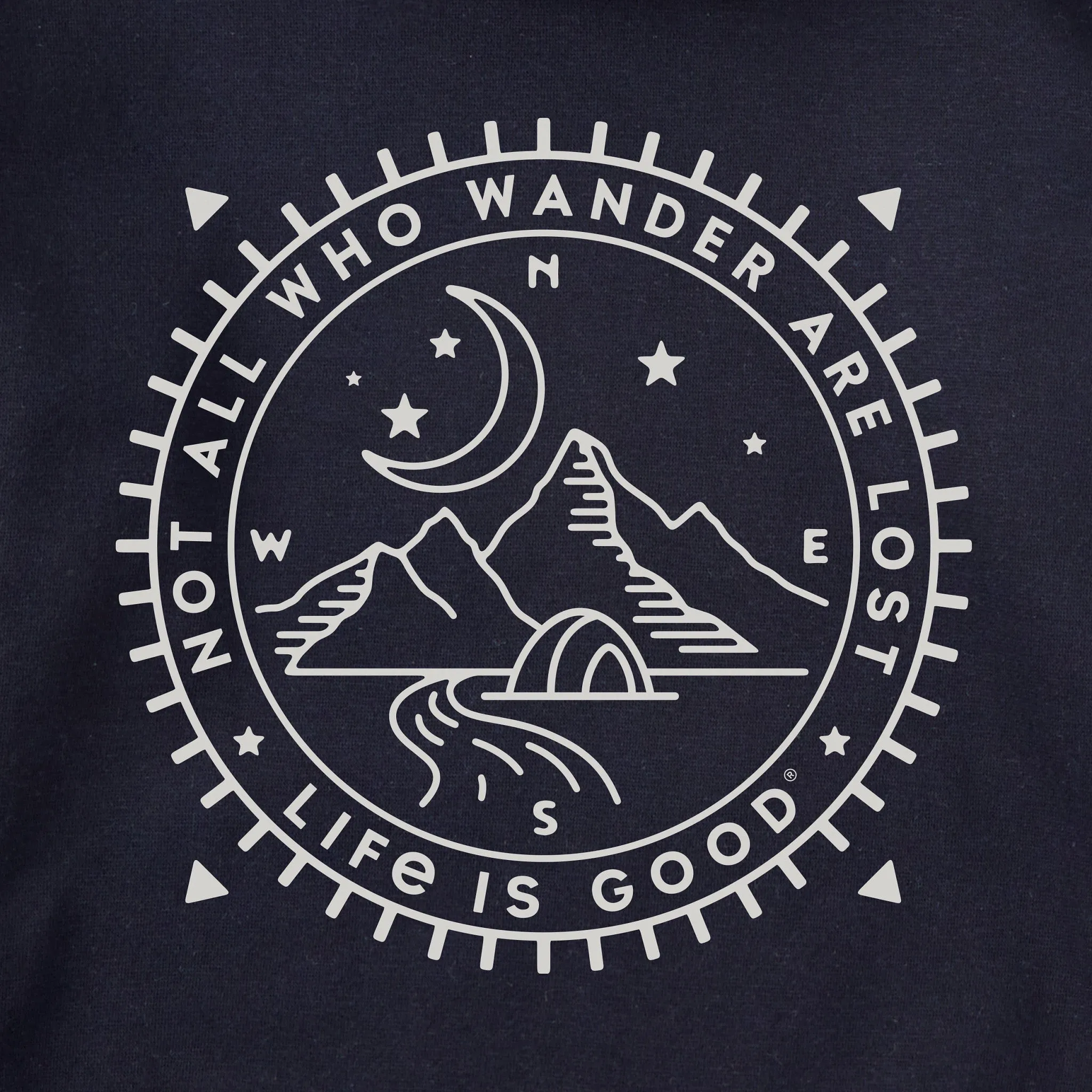 Adult Unisex Wander Compass Camp Every Wear Crew Sweatshirt sold by Life is Good product image thumbnail 2