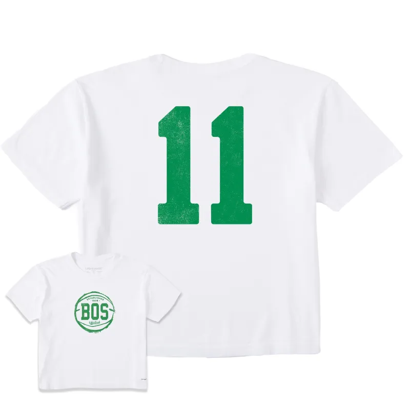 Women's Boston Basketball Short Sleeve Crusher Boxy Tee sold by Life is Good