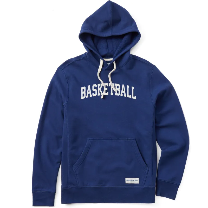 Men's Basketball Arch Simply True Fleece Hoodie sold by Life is Good