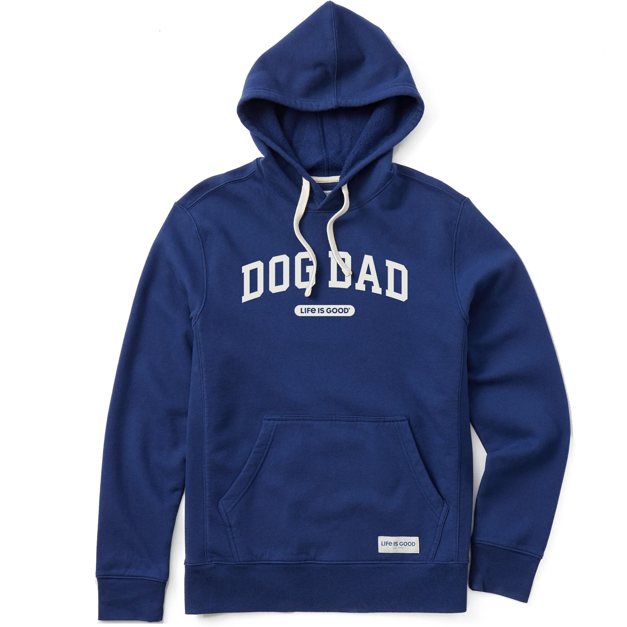 Men's Dog Dad Arch Simply True Fleece Hoodie sold by Life is Good