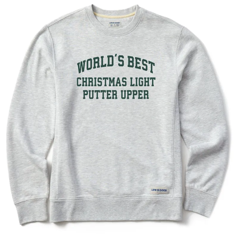 Men's Christmas Light Putter Upper Arch Simply True Fleece Crew sold by Life is Good