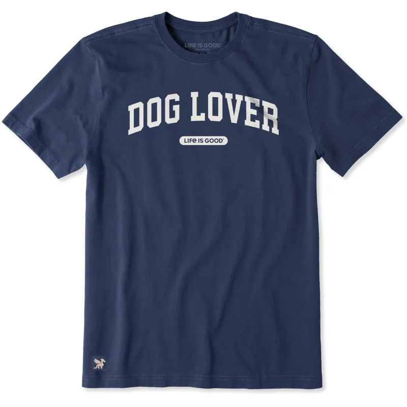Men's Dog Lover Arch Short Sleeve Crusher Tee sold by Life is Good