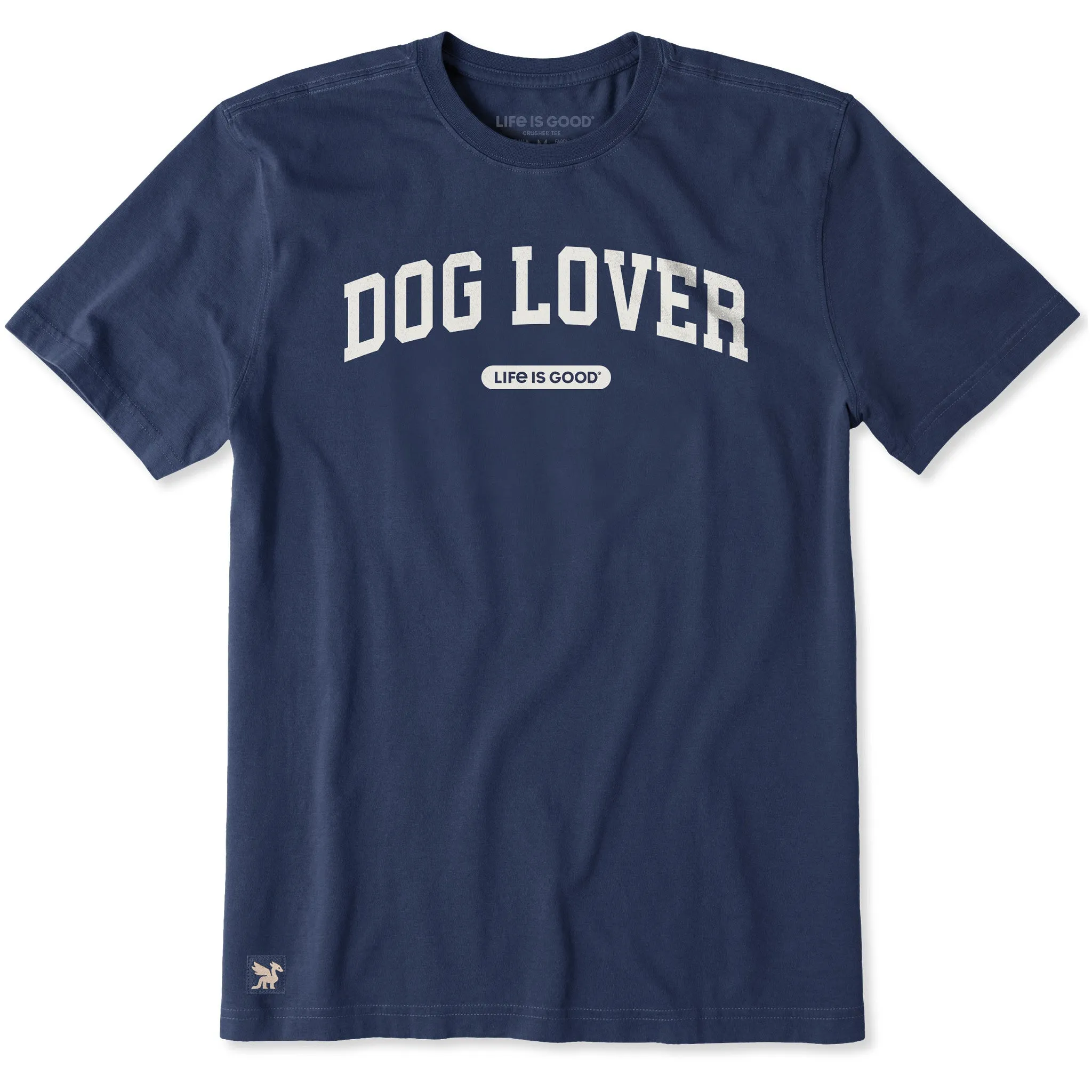 Men's Dog Lover Arch Short Sleeve Crusher Tee sold by Life is Good