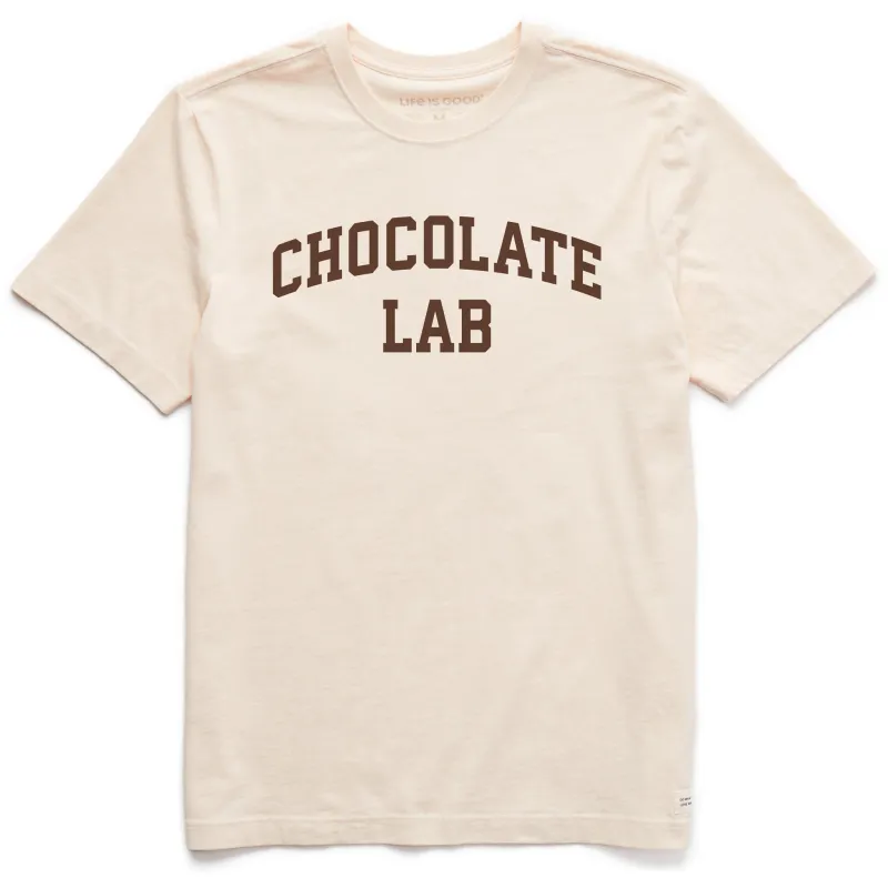 Men's Chocolate Lab Arch Short Sleeve Crusher Tee sold by Life is Good