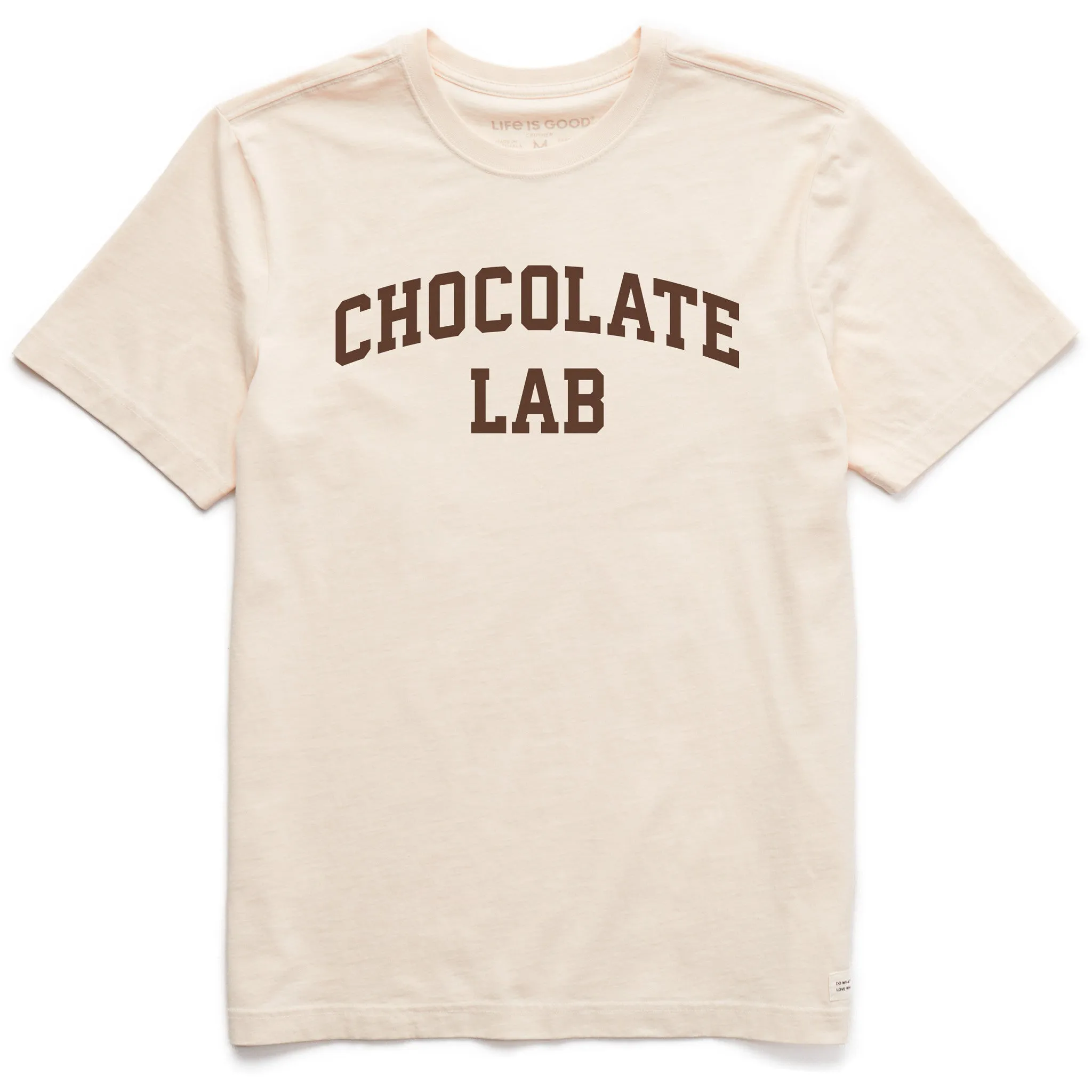 Men's Chocolate Lab Arch Short Sleeve Crusher Tee sold by Life is Good