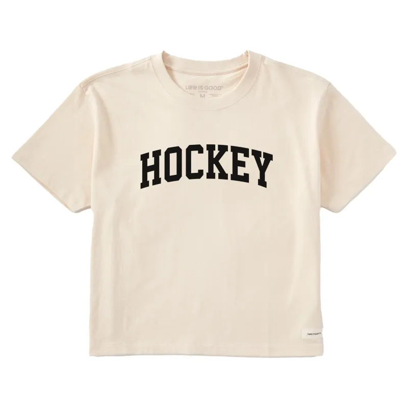 Women's Hockey Arch Short Sleeve Crusher Boxy Tee sold by Life is Good
