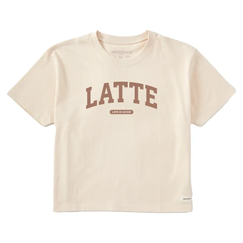 Women's Latte Arch Short Sleeve Crusher Boxy Tee sold by Life is Good
