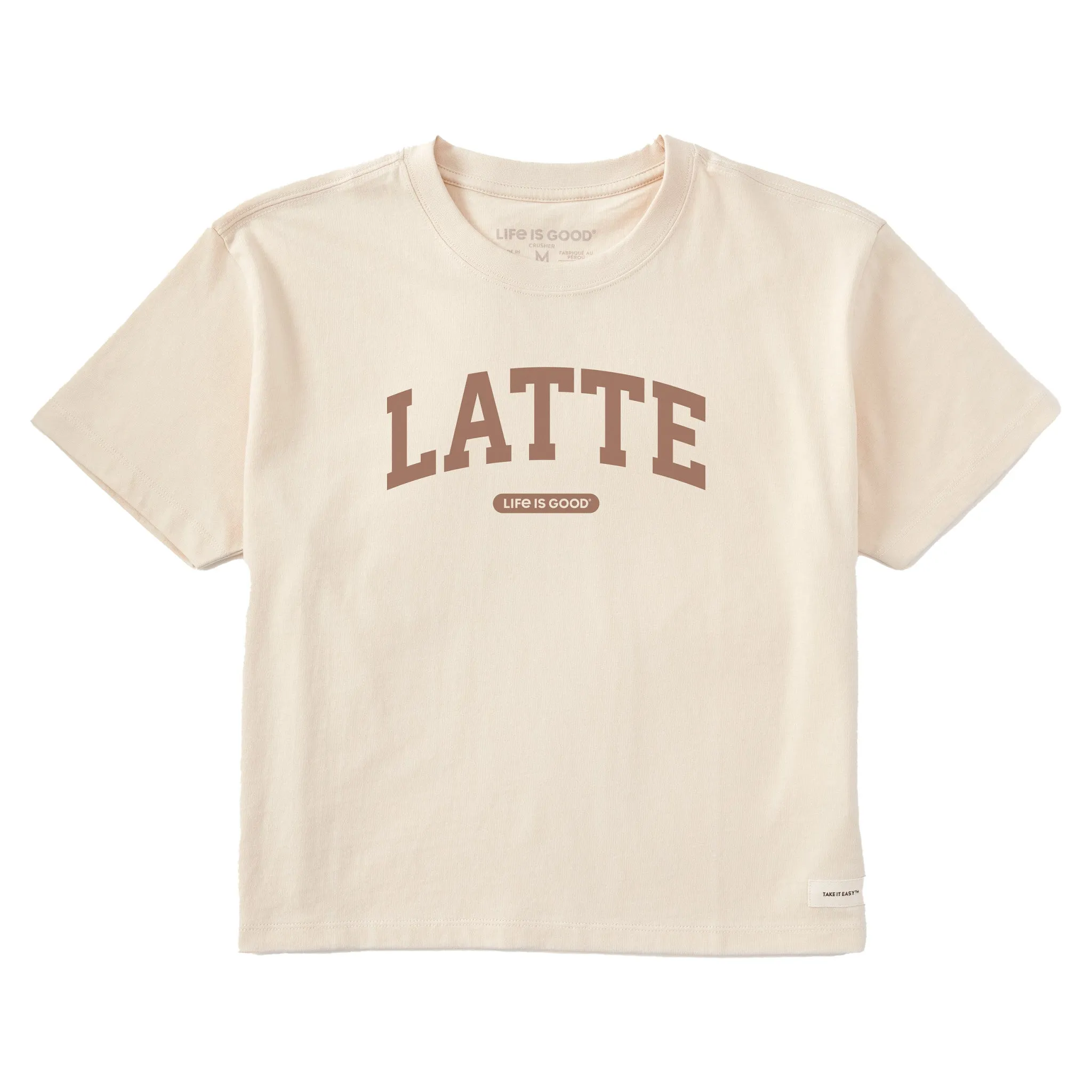 Women's Latte Arch Short Sleeve Crusher Boxy Tee sold by Life is Good