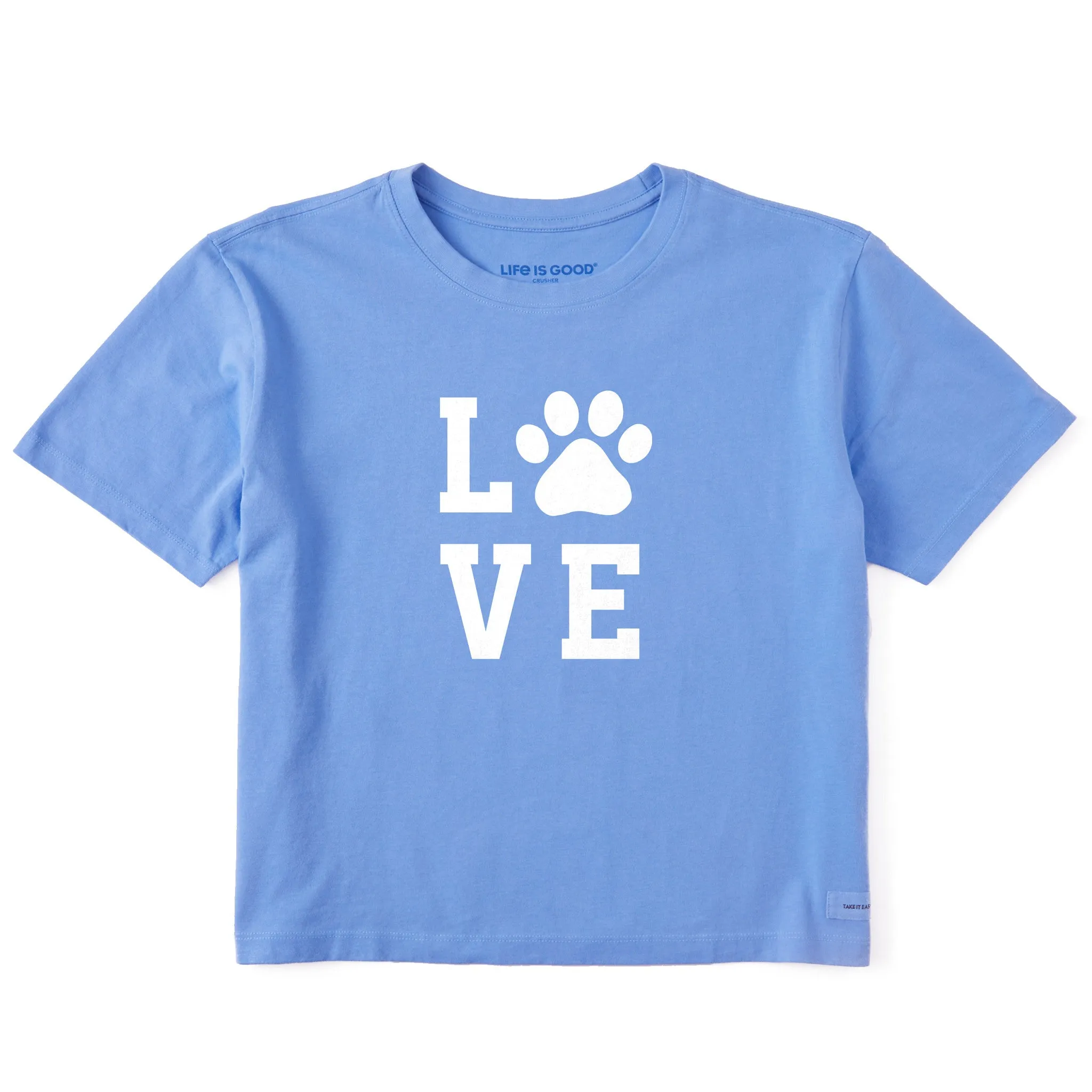 Women's Love Paw Arch Short Sleeve Crusher Boxy Tee sold by Life is Good