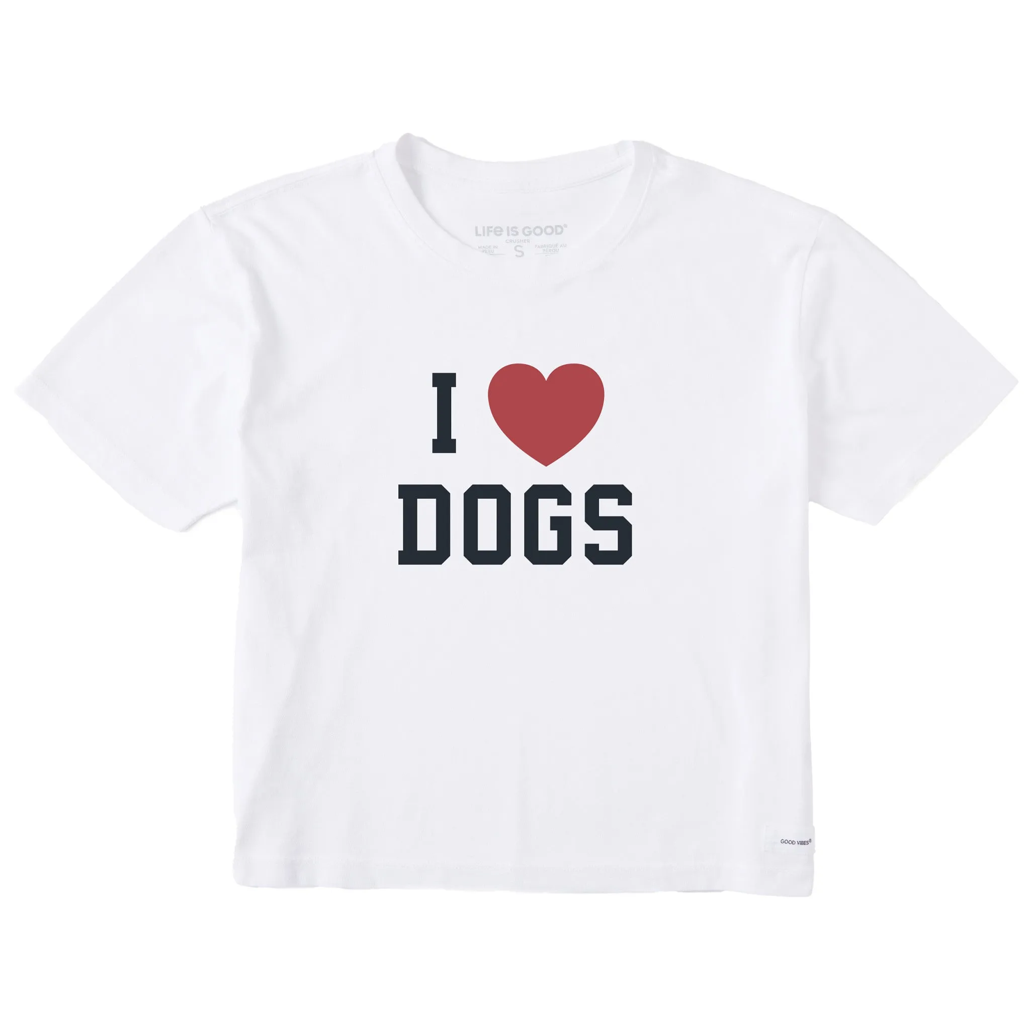Women's I Heart Dogs Arch Short Sleeve Crusher Boxy Tee sold by Life is Good