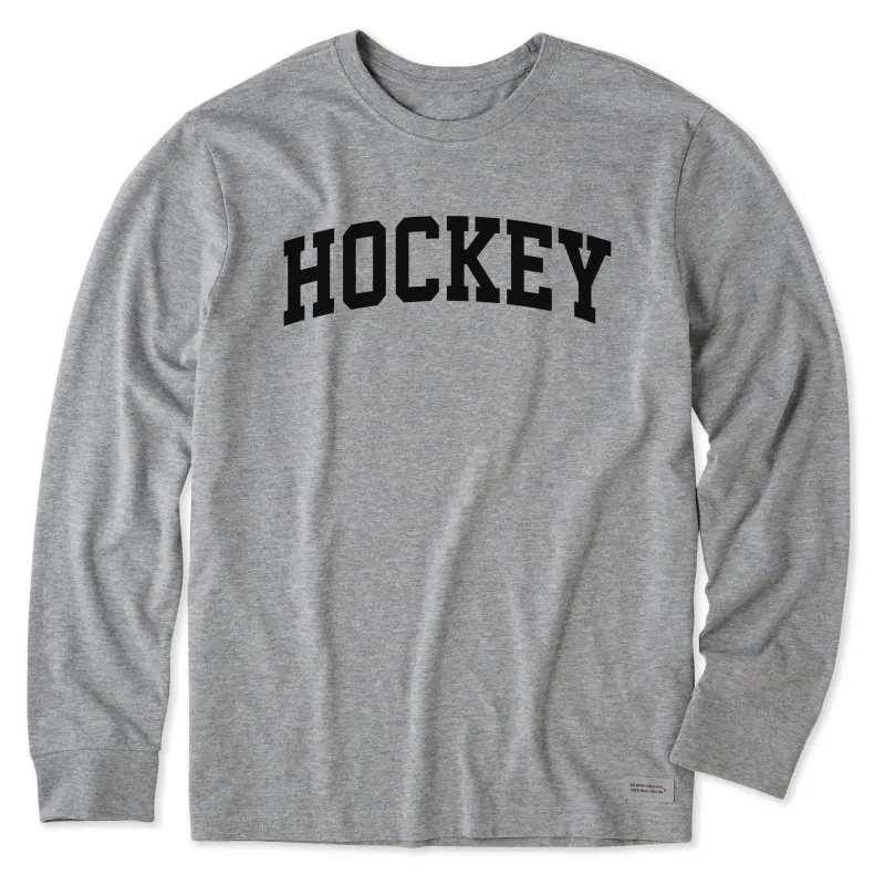 Men's Hockey Arch Long Sleeve Crusher Tee sold by Life is Good