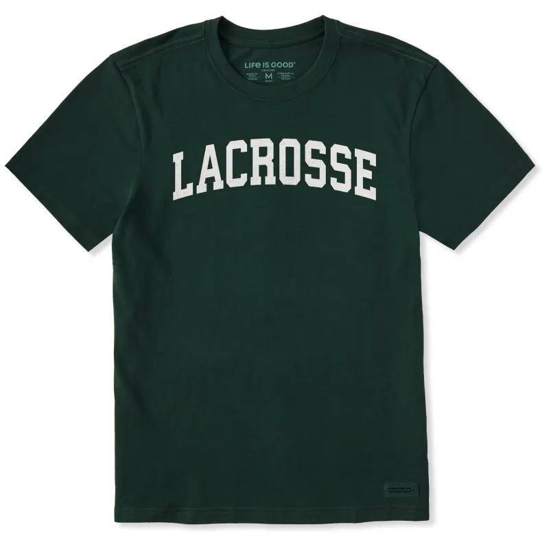 Men's Lacrosse Arch Short Sleeve Crusher Tee sold by Life is Good