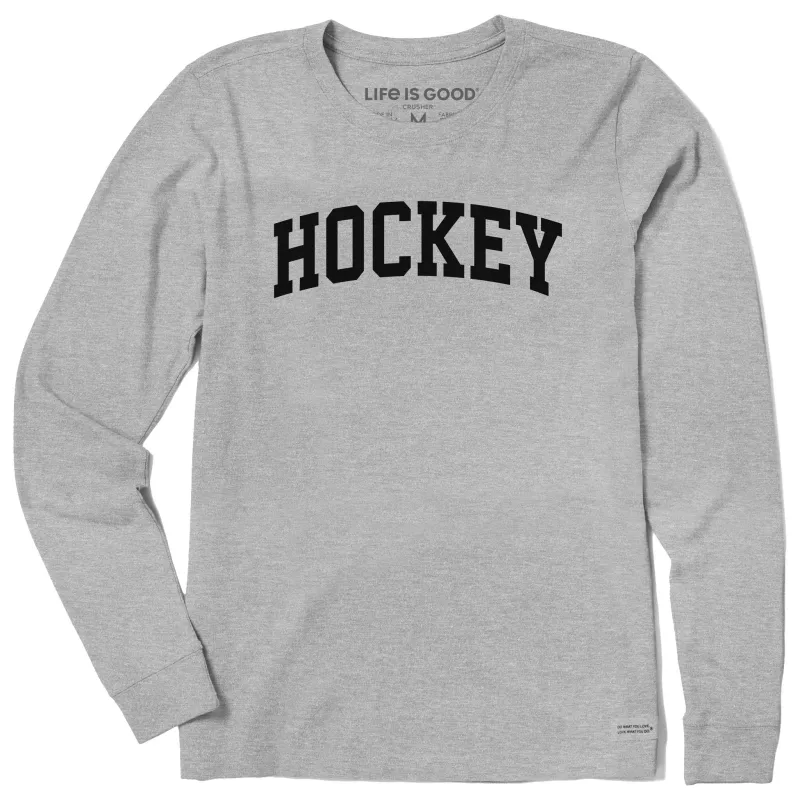 Women's Hockey Arch Long Sleeve Crusher Tee sold by Life is Good