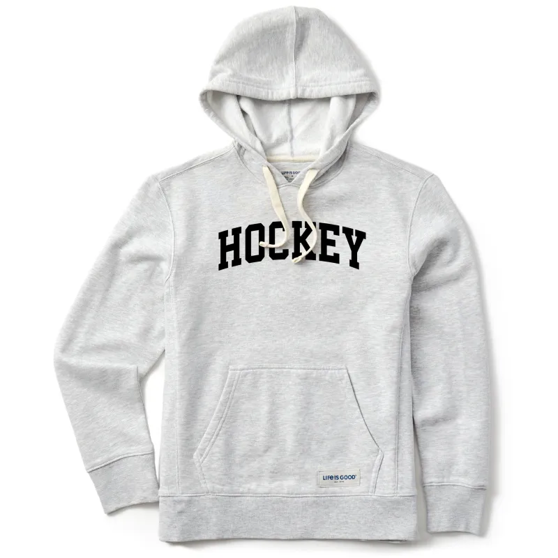 Women's Hockey Arch Simply True Fleece Hoodie sold by Life is Good