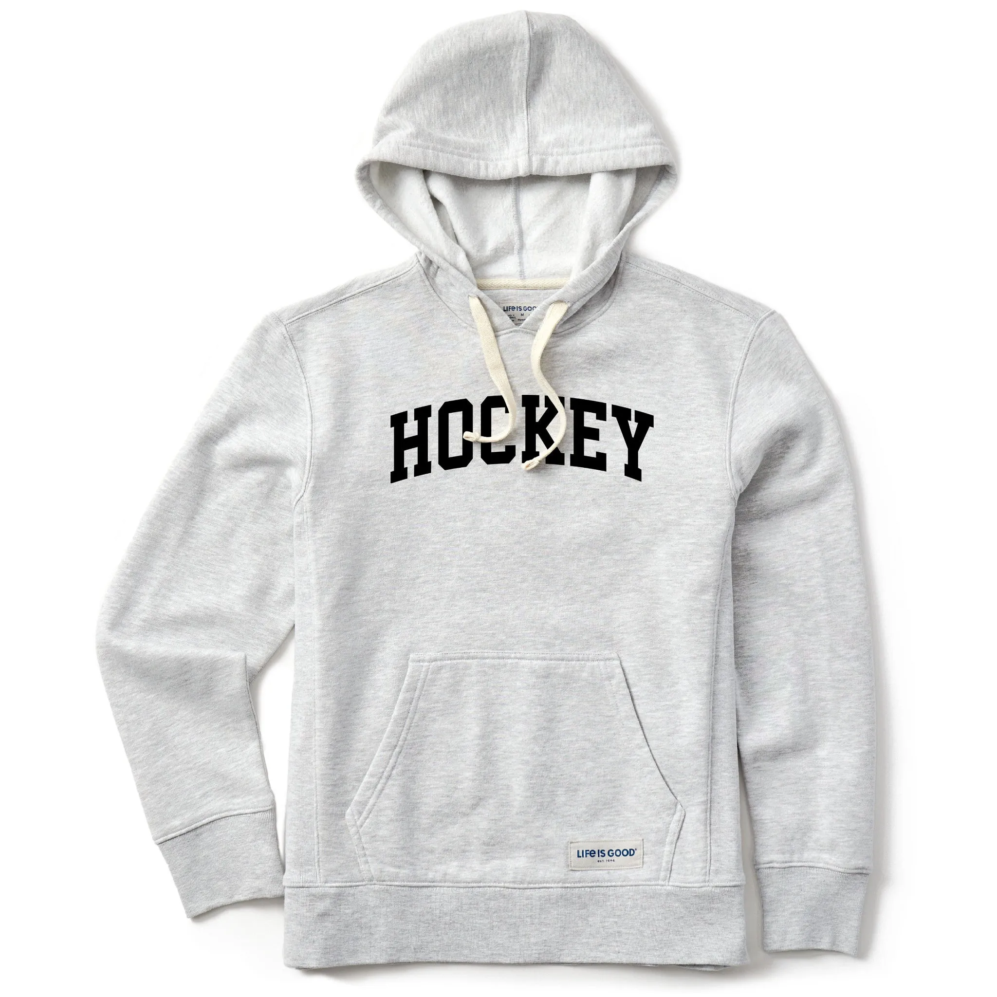 Women's Hockey Arch Simply True Fleece Hoodie sold by Life is Good