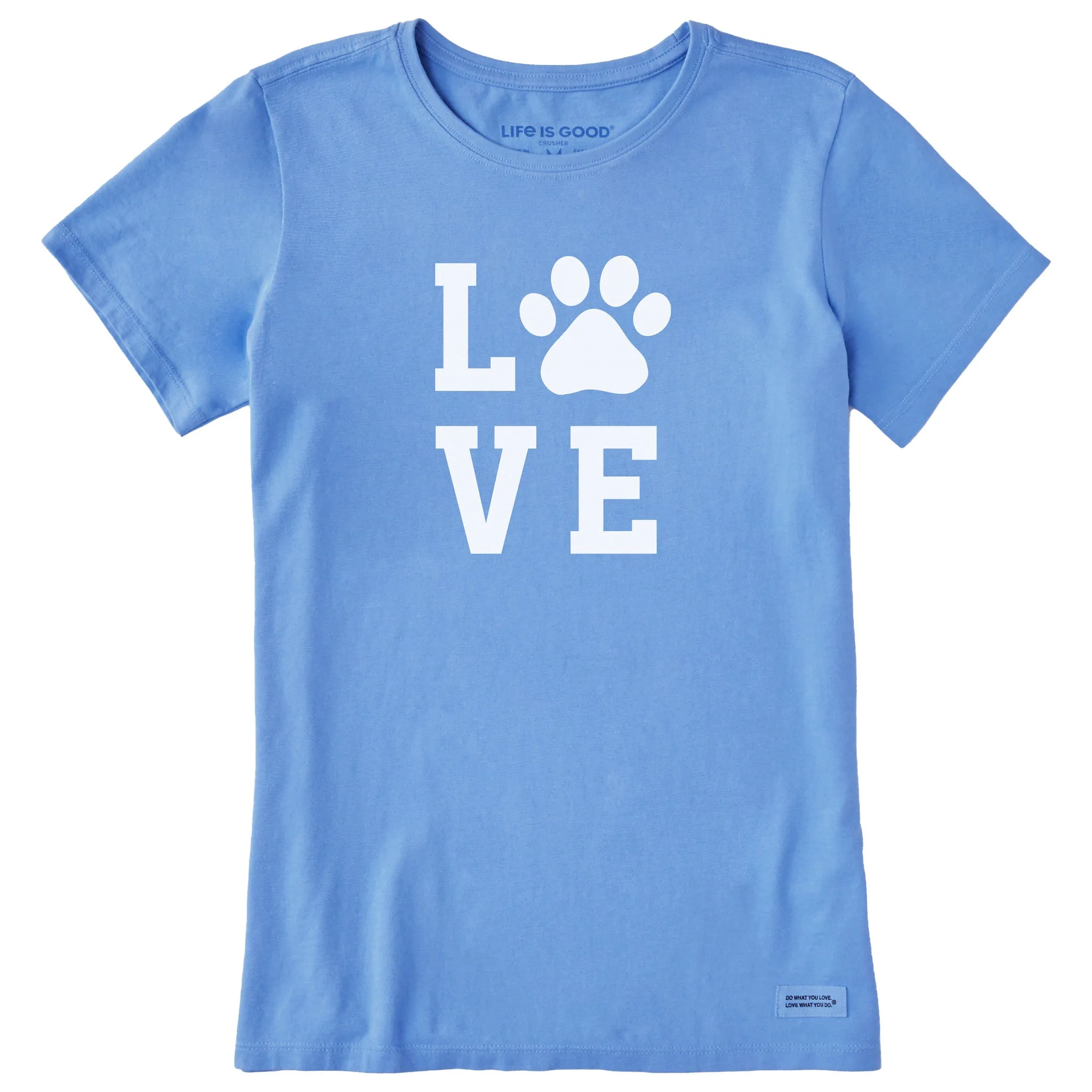 Women's Love Paw Arch Short Sleeve Crusher Tee sold by Life is Good