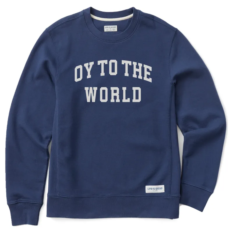 Men's Oy to the World Arch Simply True Fleece Crew sold by Life is Good
