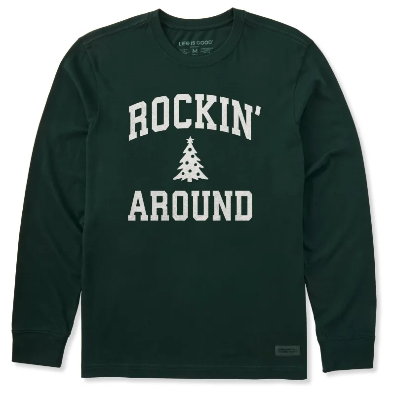 Men's Rockin Around Arch Long Sleeve Crusher Tee sold by Life is Good