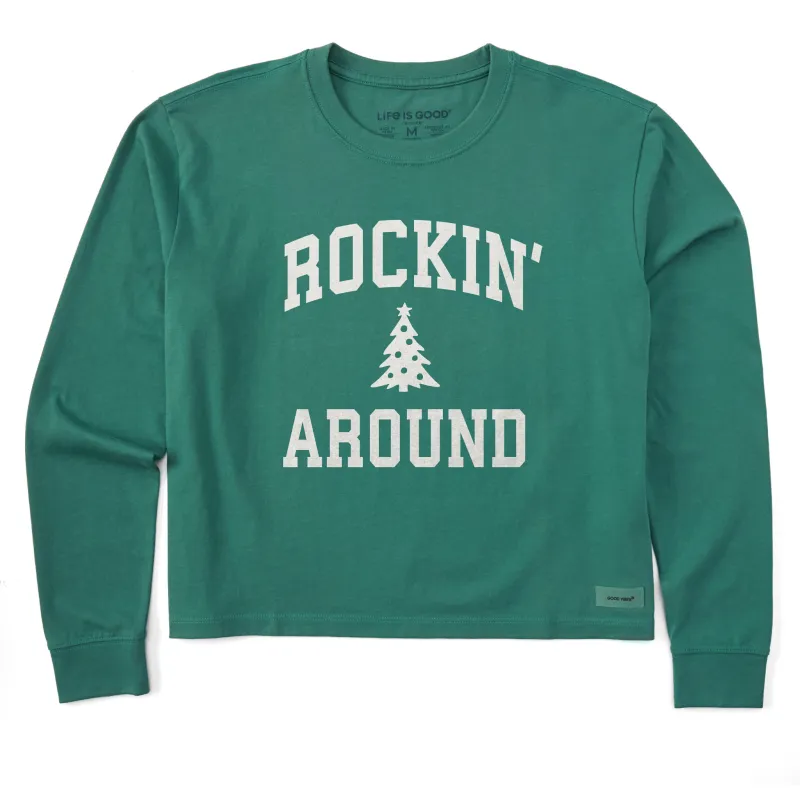 Women's Rockin Around Arch Long Sleeve Crusher Boxy Tee sold by Life is Good