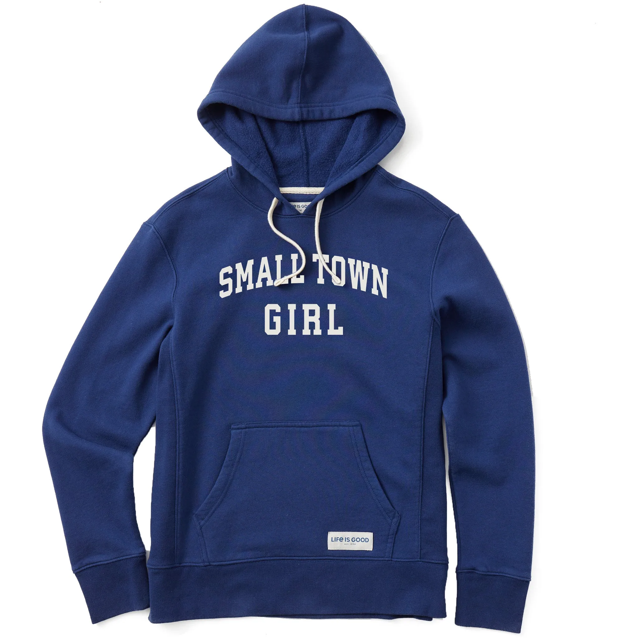 Women's Small Town Girl Arch Simply True Fleece Hoodie sold by Life is Good