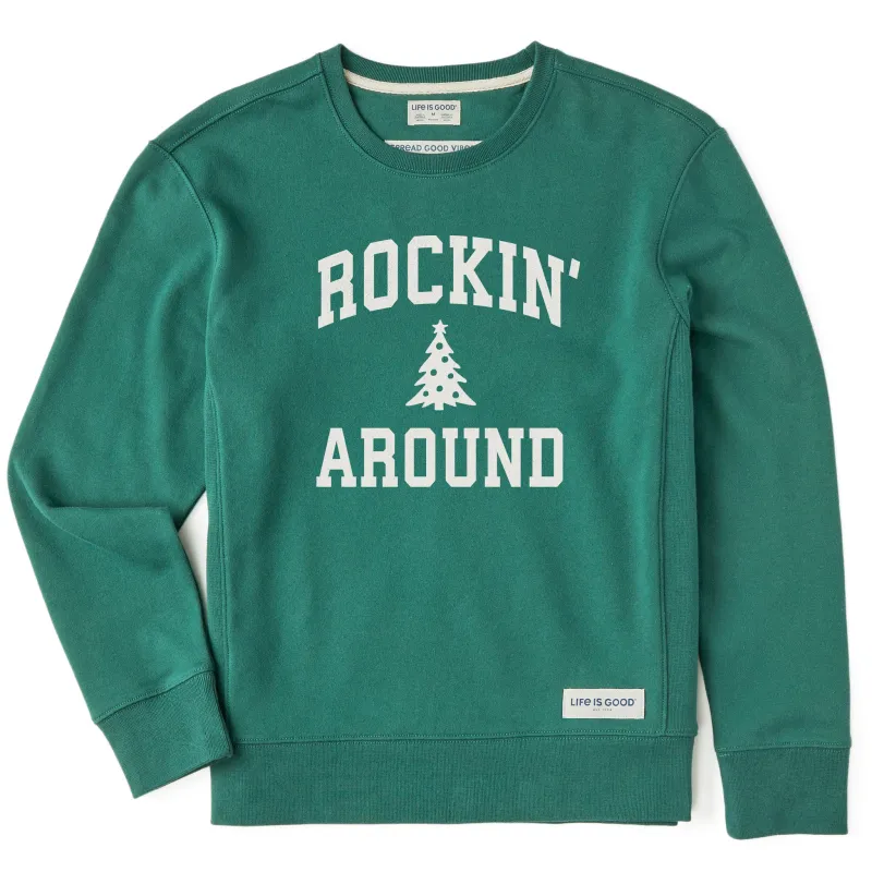 Women's Rockin Around Arch Simply True Fleece Crew sold by Life is Good