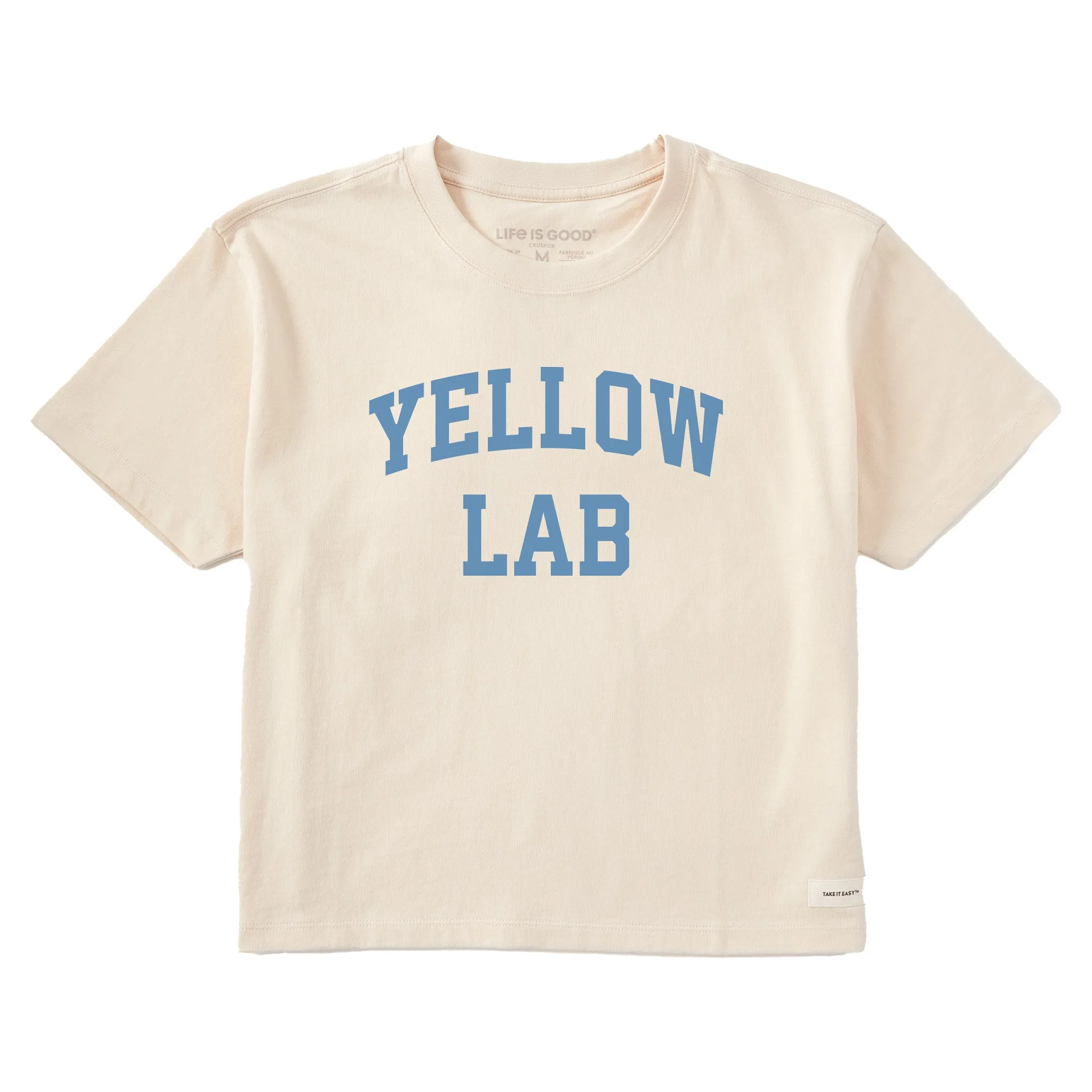 Women's Yellow Lab Arch Short Sleeve Crusher Boxy Tee sold by Life is Good