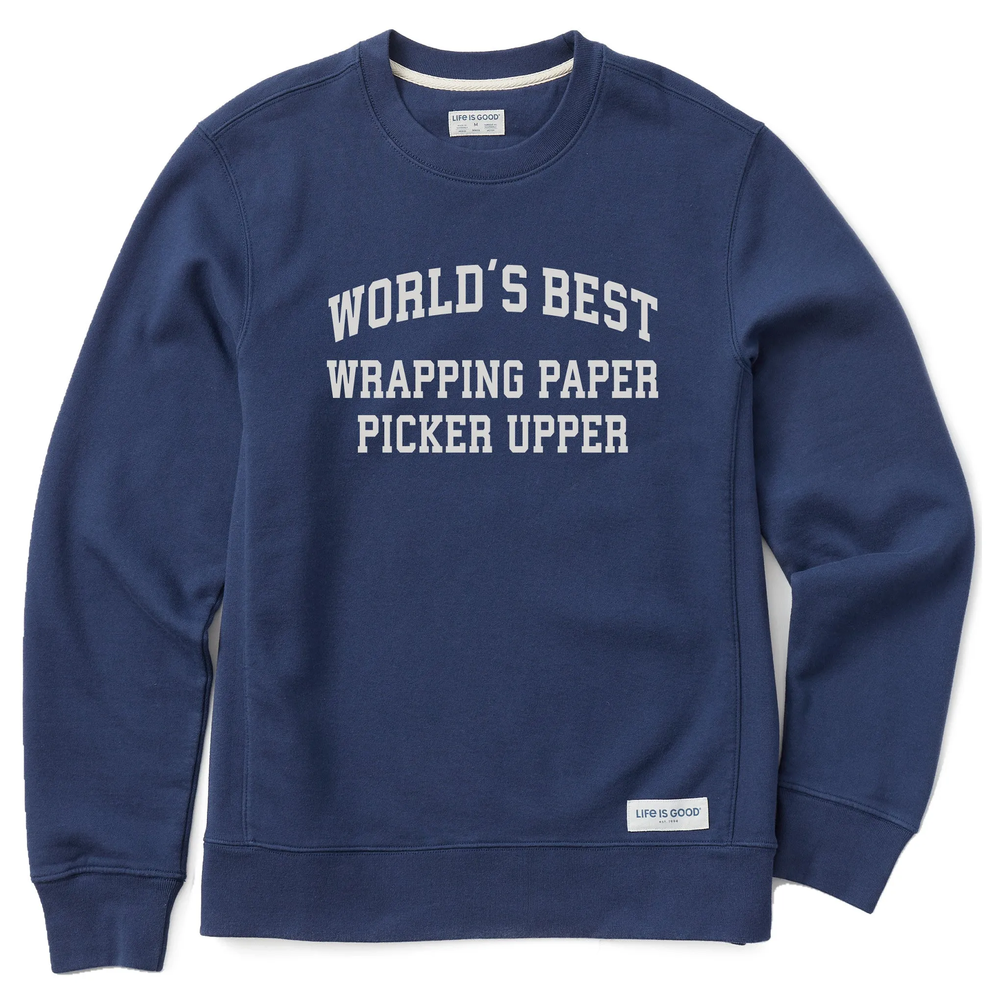 Men's Wrapping Paper Arch Simply True Fleece Crew sold by Life is Good