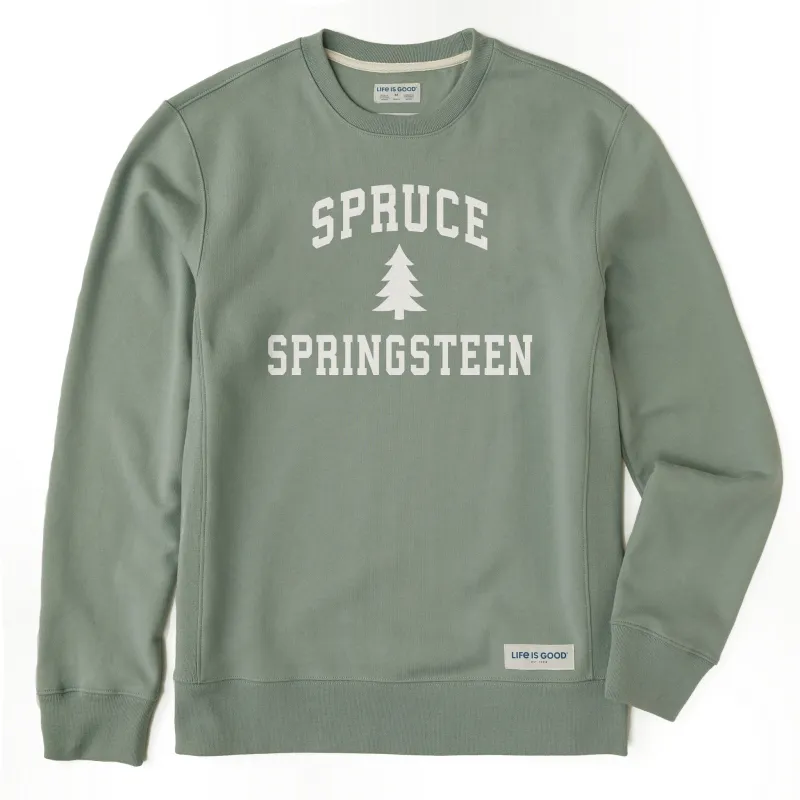 Men's Spruce Springsteen Arch Simply True Fleece Crew sold by Life is Good