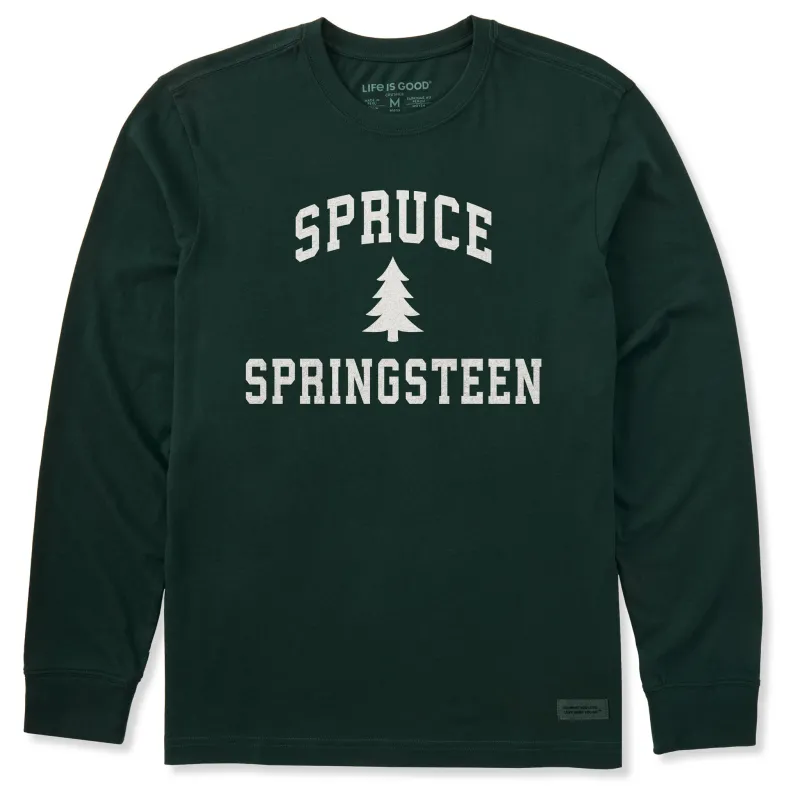 Men's Spruce Springsteen Arch Long Sleeve Crusher Tee sold by Life is Good