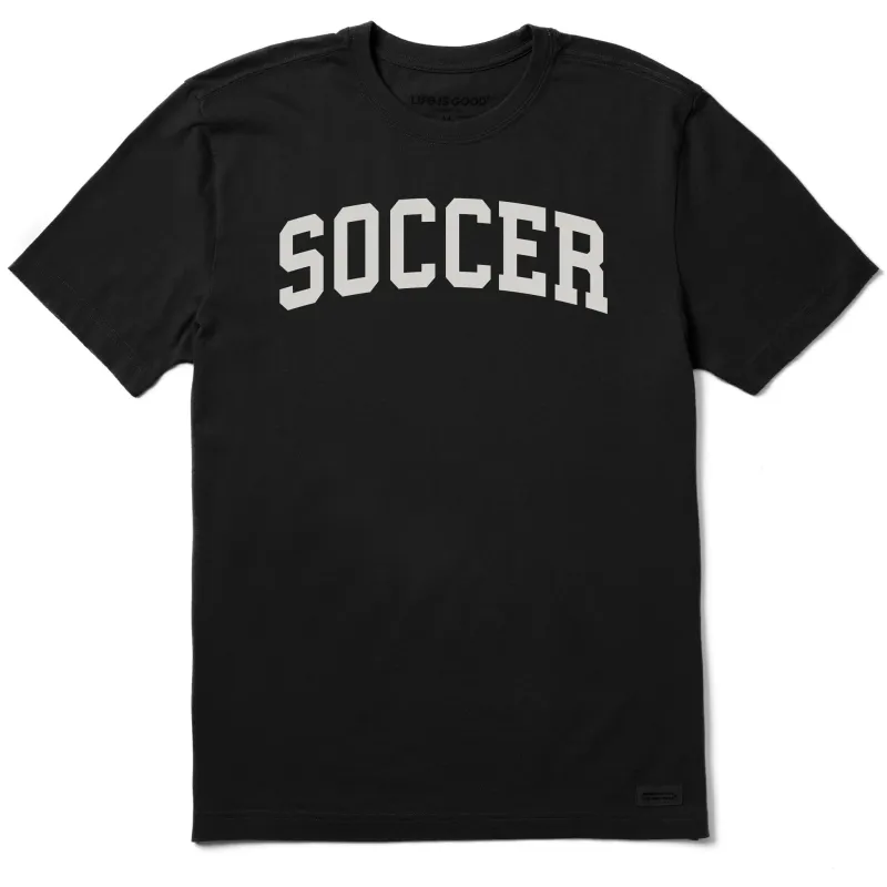Men's Soccer Arch Short Sleeve Crusher Tee sold by Life is Good