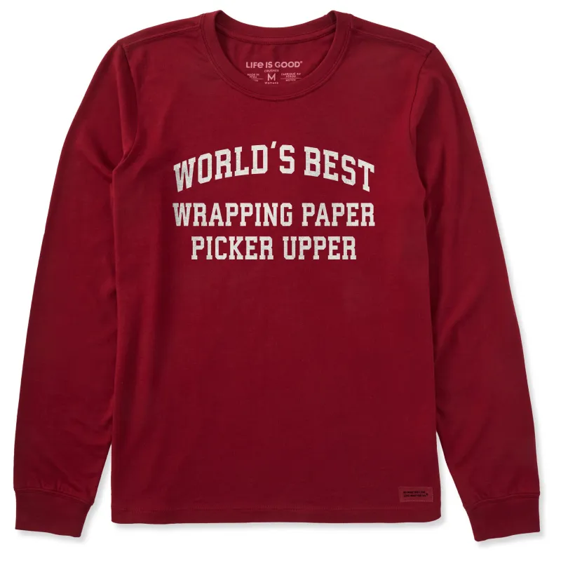 Women's Wrapping Paper Arch Long Sleeve Crusher Tee sold by Life is Good