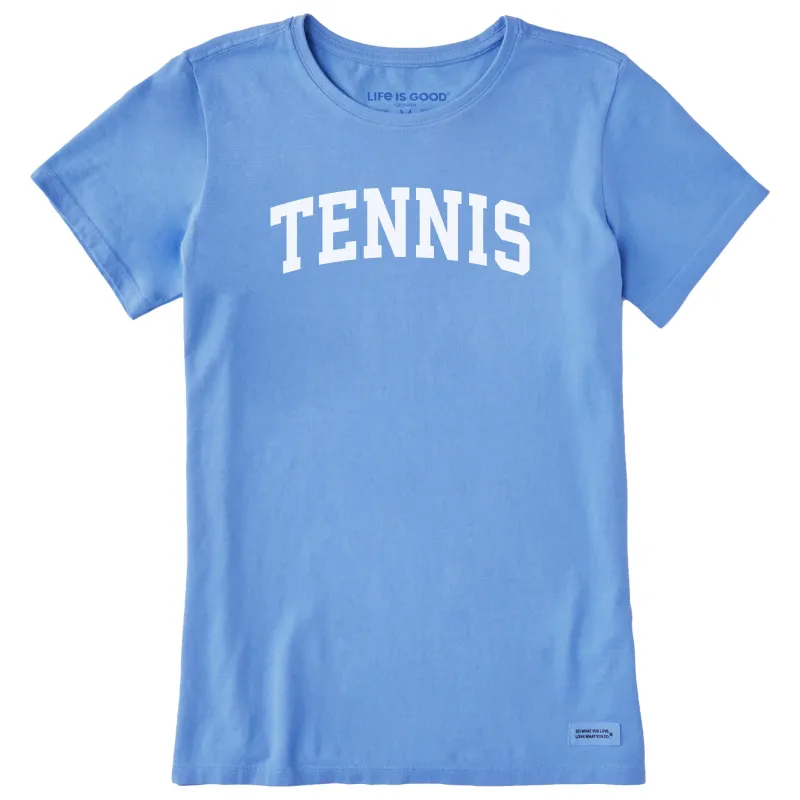 Women's Tennis Arch Short Sleeve Crusher Tee sold by Life is Good