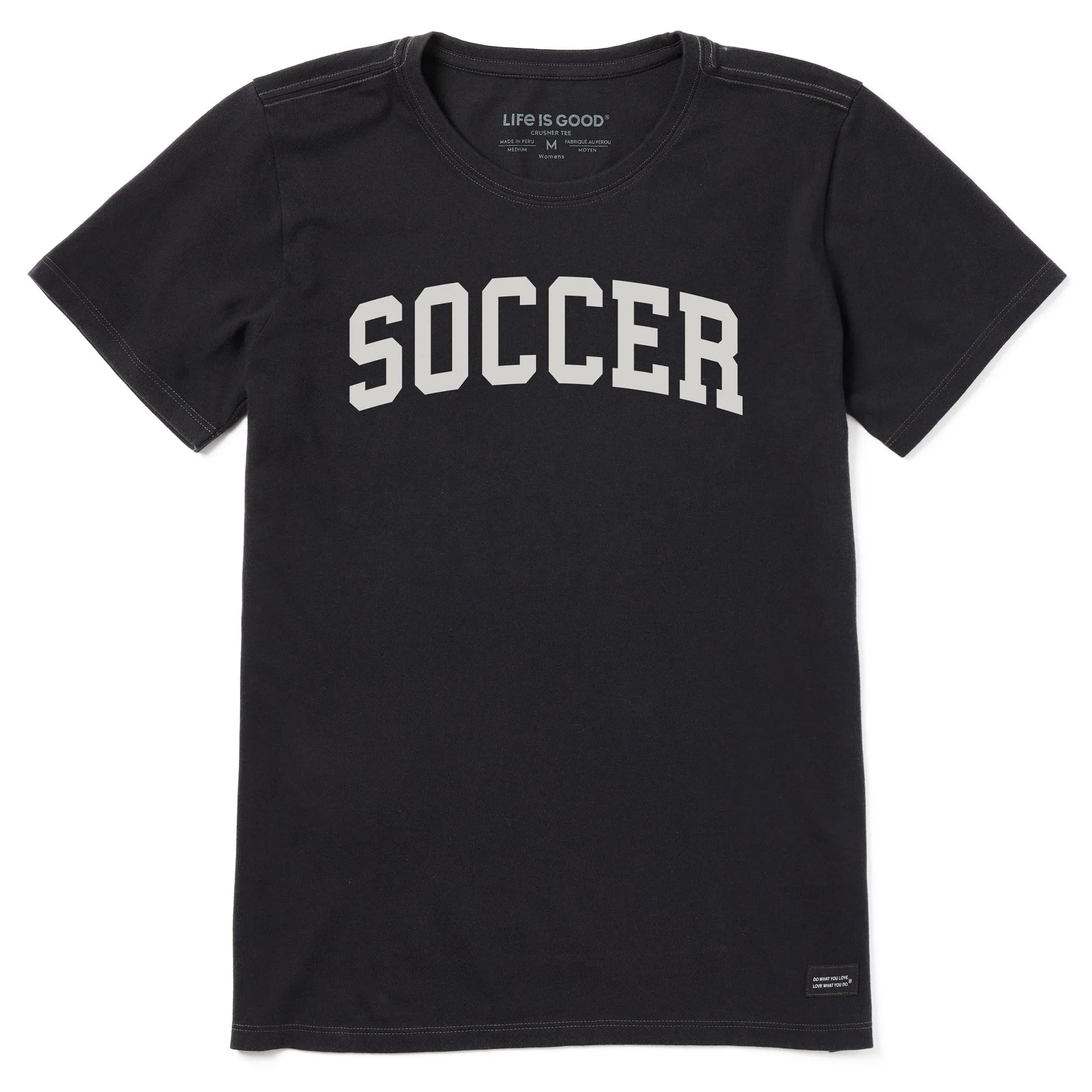 Women's Soccer Arch Short Sleeve Crusher Tee sold by Life is Good